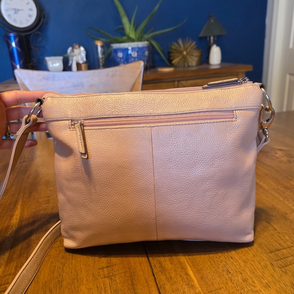 Tignanello Voyager Convertible Crossbody Bag Metallic Rose - Picture 3 of 13